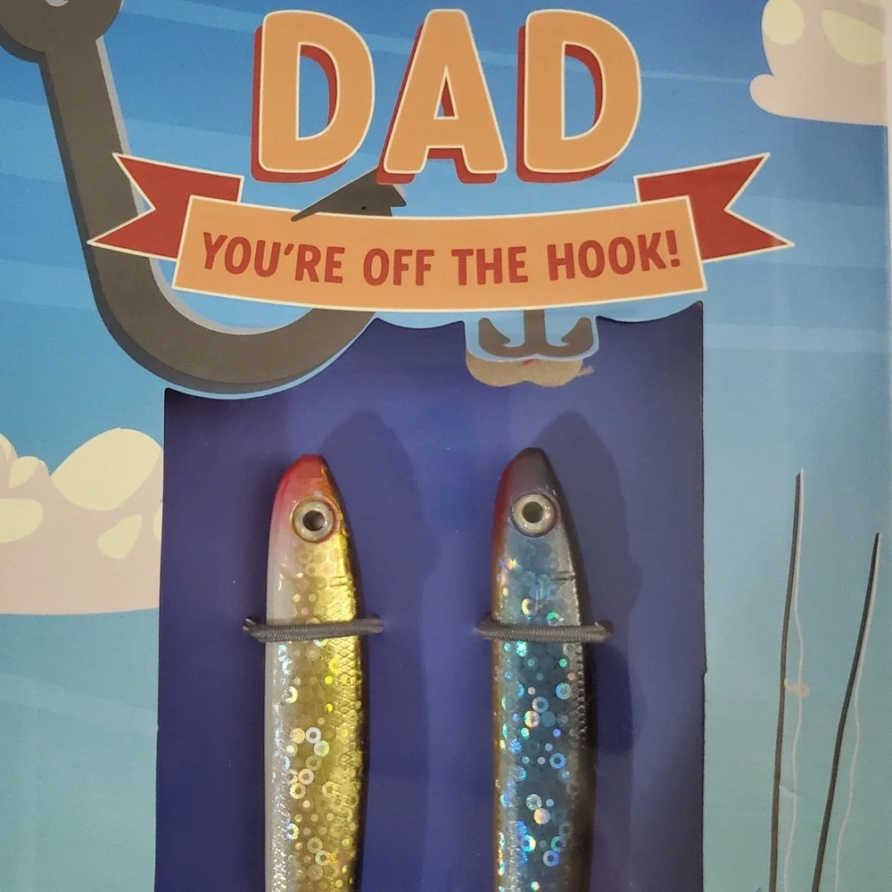 Fishing Lure Pens Set Of 2 - Gift For Dad Off The Hook Fish Ocean Sardine Pens